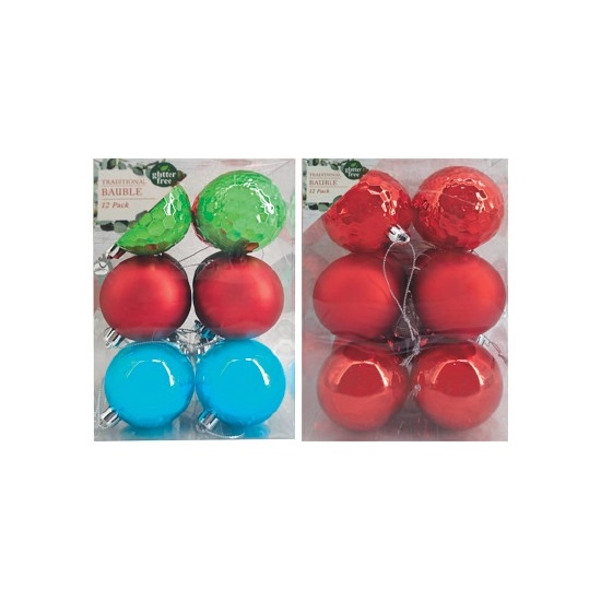 Christmas Baubles Pk 12