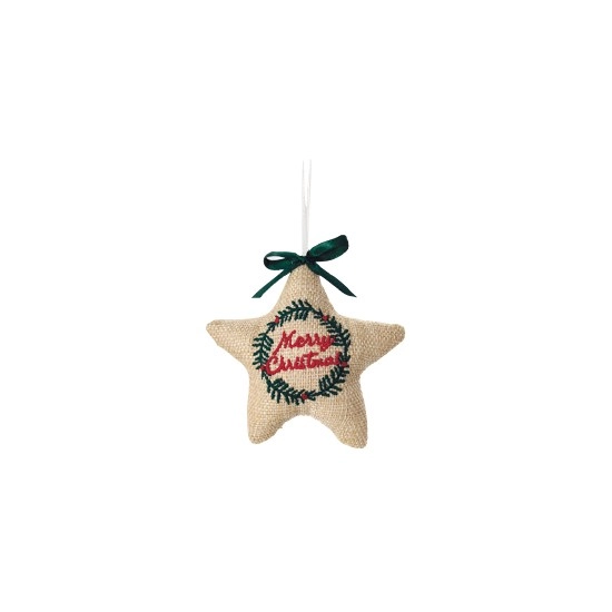 Christmas Traditional Woodland 3D Hessian Star