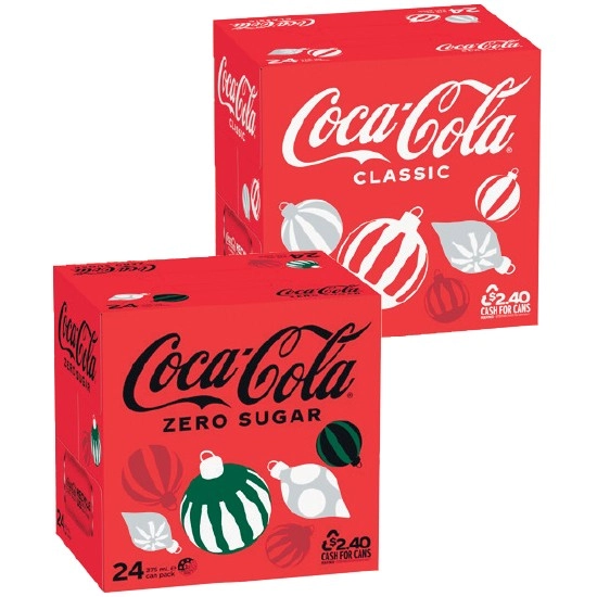 Coca-Cola Classic, Zero Sugar or Diet Soft Drink Varieties 24 x 375ml