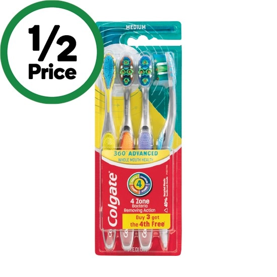 Colgate Toothbrush 360 Advanced Pk 4