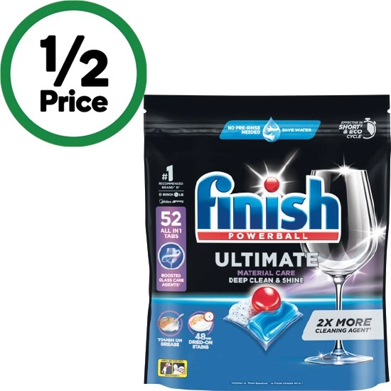 Finish Ultimate Material Care Dishwasher Tablets Pk 52