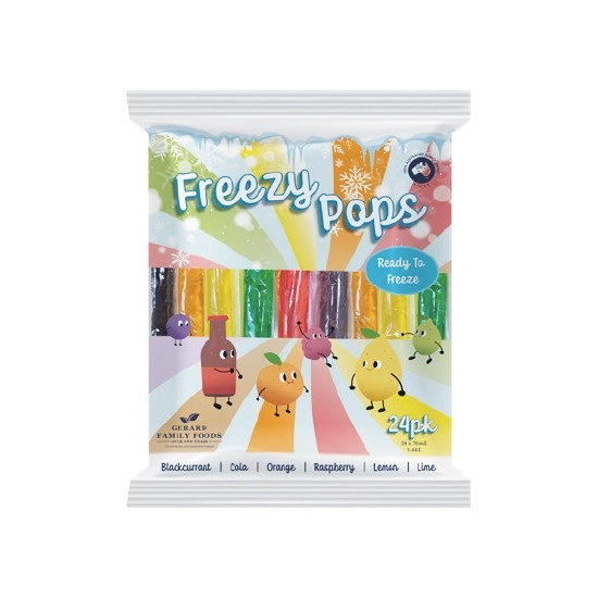 Gerard Family Foods Freezy Pops 24 x 70ml