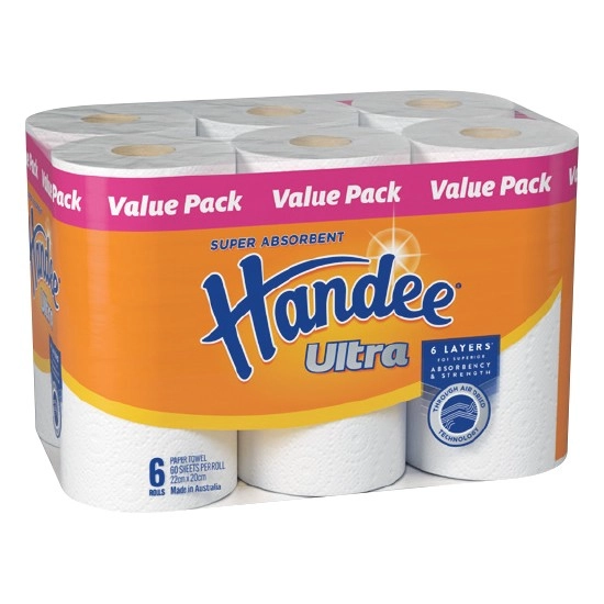 Handee Ultra Paper Towel Pk 6