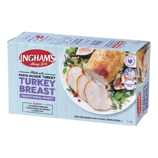 Ingham’s Traditional Turkey Breast Roast 1 kg – From the Freezer