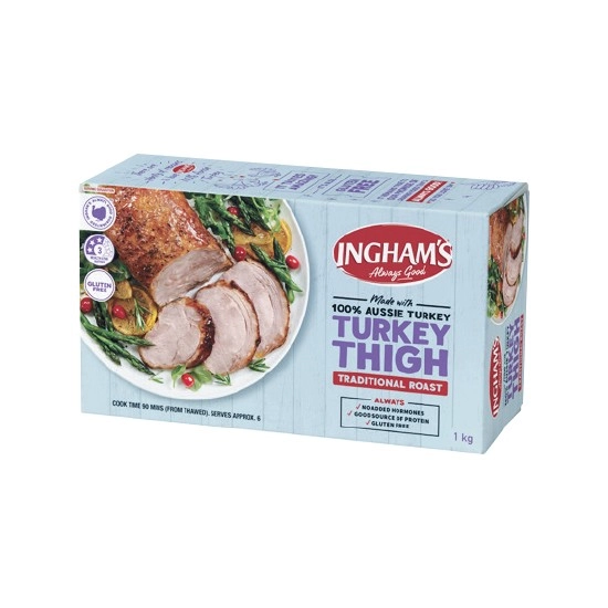 Ingham’s Traditional Turkey Thigh Roast 1 kg – From the Freezer