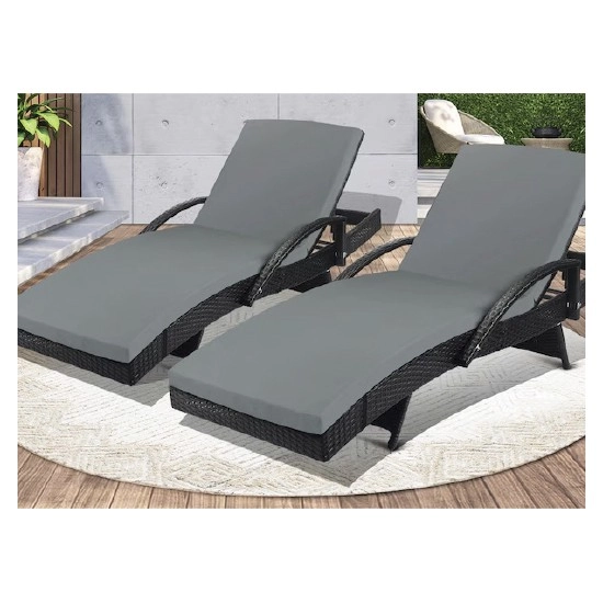 Livsip 2x Outdoor Wicker Sun Lounger