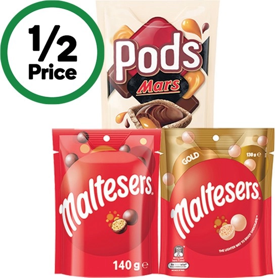 Maltesers 120-140g or Mars Pods 160g