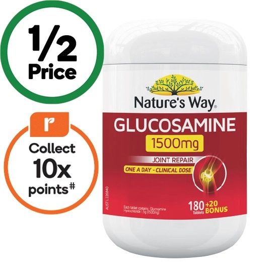 Nature’s Way Glucosamine 1500mg Joint Repair Tablets Pk 180~