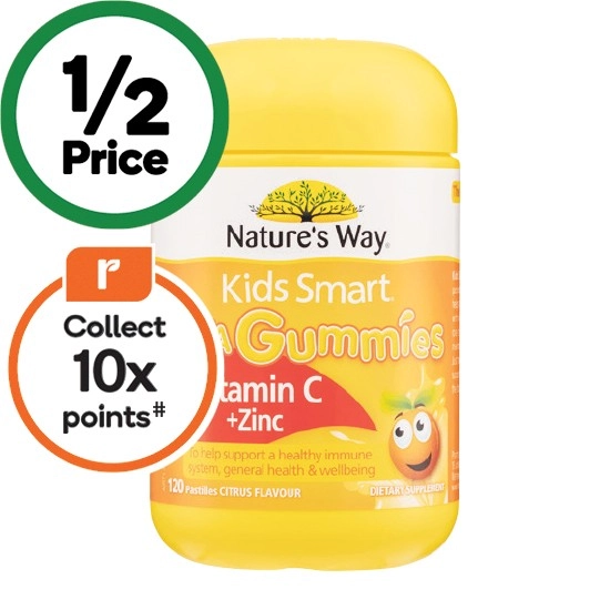 Nature’s Way Kids Smart Vita Gummies Vitamin C + Zinc Pk 120~