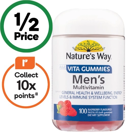 Nature’s Way Men’s Multivitamin Vita Gummies Pk 100~