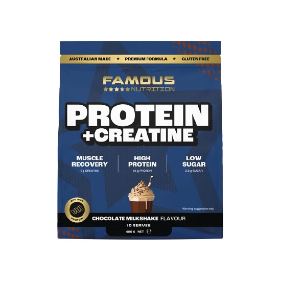 NEW Famous Nutrition Protein + Creatine Powder 400g~