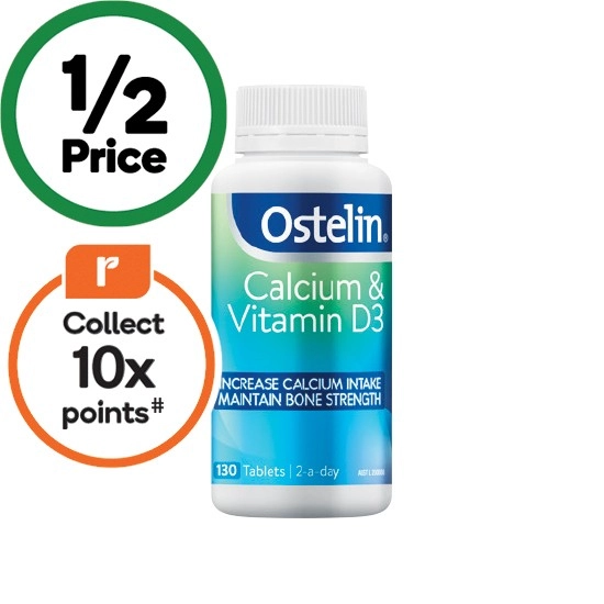 Ostelin Vitamin D & Calcium Tablets Pk 130~