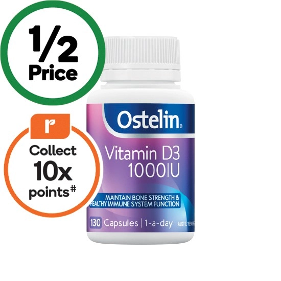 Ostelin Vitamin D3 1000IU Capsules Pk 130~