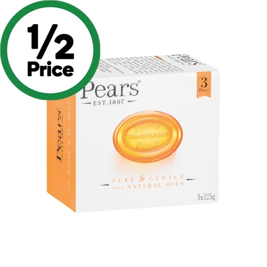 Pears Soap Bar Transparent 3 x 125g