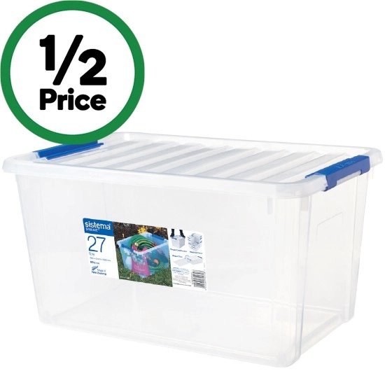 Sistema Storage Tub 27 Litre – Clear