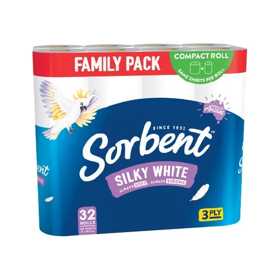 Sorbent Toilet Tissue White Pk 32