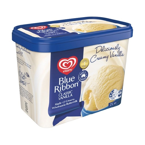 Streets Blue Ribbon Ice Cream Varieties 2 Litre