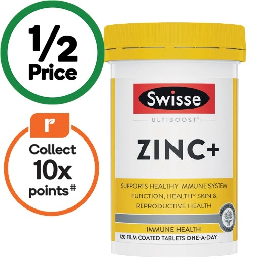 Swisse Ultiboost Zinc+ Tablets Pk 120~