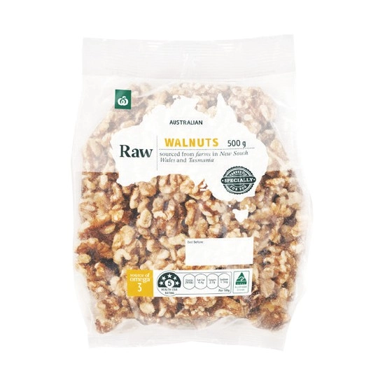 Woolworths Australian Walnuts Kernel 500g Pack