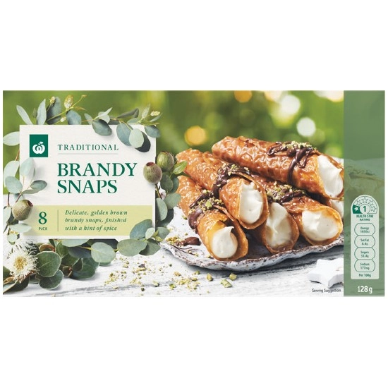 Woolworths Brandy Snaps Pk 8