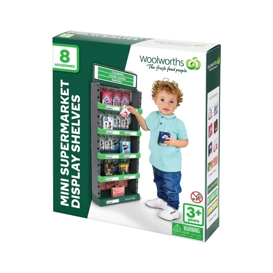 Woolworths Mini Supermarket Display Shelves with Accessories