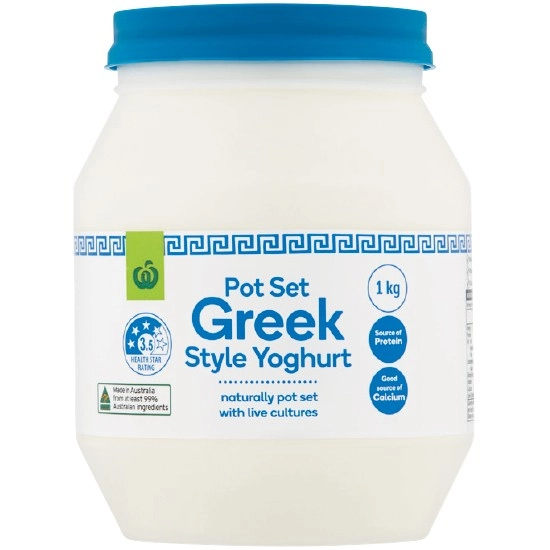 Woolworths Pot Set Greek Style Yoghurt 1 kg – From the Fridge