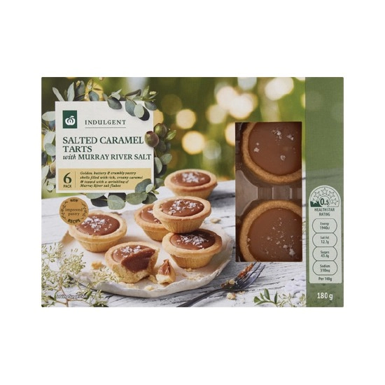 Woolworths Salted Caramel Tarts Pk 6