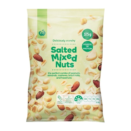 Woolworths Salted Mixed Nuts 375g