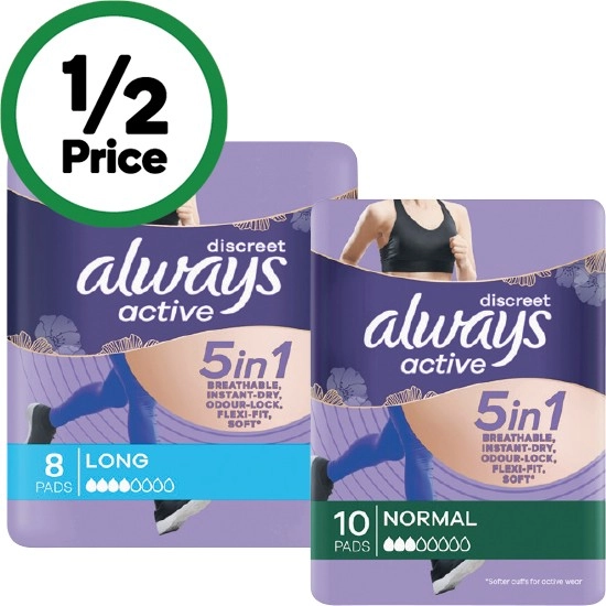 Always Discreet Active Pads Pk 8-10