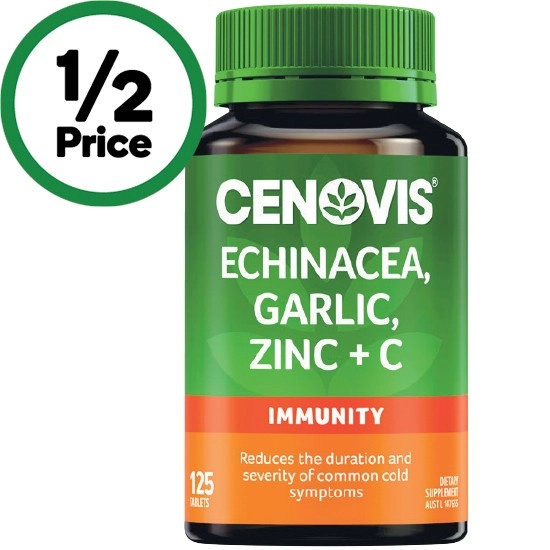 Cenovis Echinacea, Garlic, Zinc + C Tablets Pk 125^