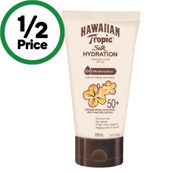 Hawaiian Tropic Silk Hydration Sunscreen Lotion SPF50+ 180ml*