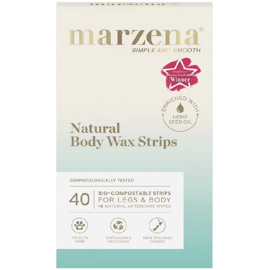 Marzena Natural Body Wax Strips Pk 40