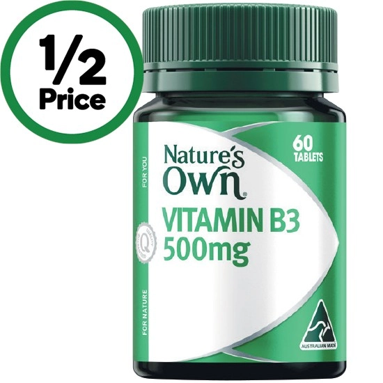 Nature’s Own Vitamin B3 500mg Tablets Pk 60^