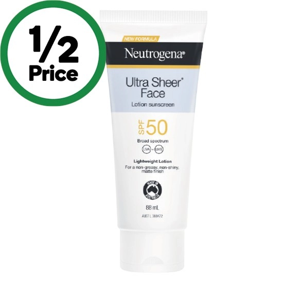 Neutrogena Ultra Sheer Face Lotion Sunscreen SPF50 88ml*