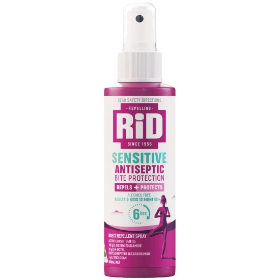 RiD Sensitive Antiseptic Bite Protection Insect Repellent Spray 100ml