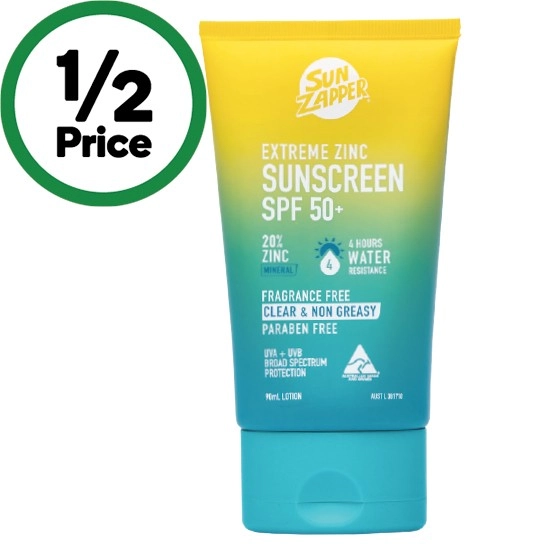 Sun Zapper Extreme Zinc Sunscreen SPF50+ 90ml*