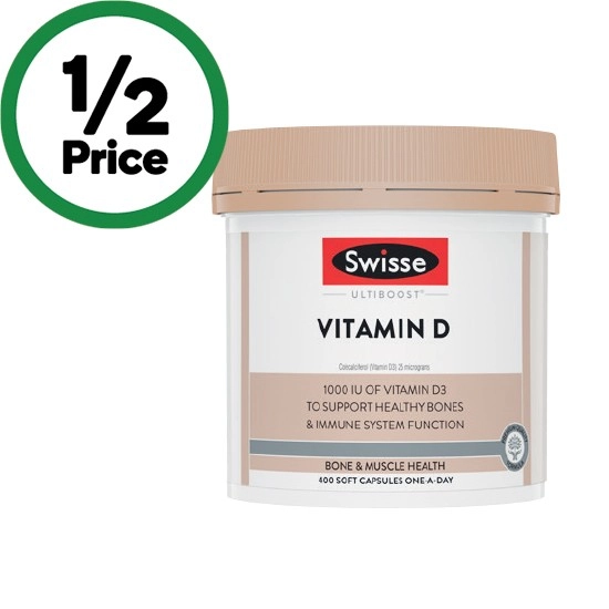 Swisse Ultiboost Vitamin D Capsules Pk 400^