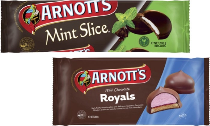 Arnott's Mint Slice or Chocolate Royals 200g