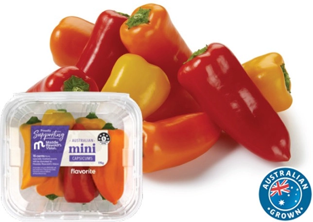 Australian Mini Vine Capsicums 175g Pack