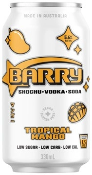 Barry Shochu Tropical Mango Soda Cans 4x330mL