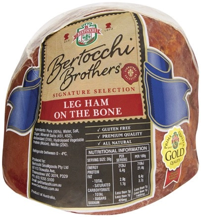 Bertocchi Brothers Ham on Bone Quarters