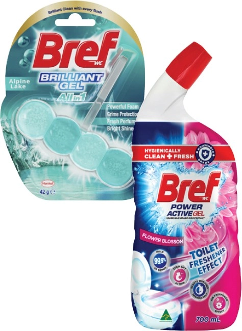 Bref Liquid 600mL-700mL or In The Bowl Toilet Cleaner 42g-50g