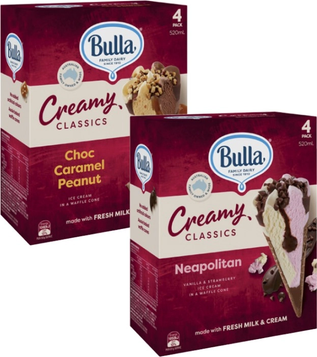 Bulla Creamy Classic Cones 520mL