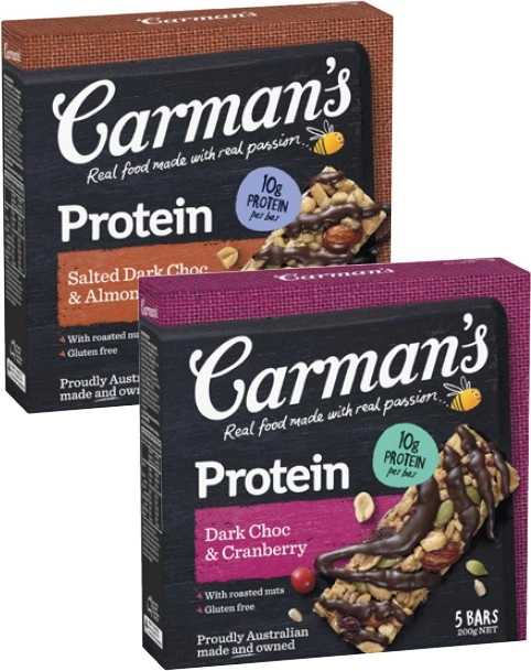 Carman's Protein Bars 150g-200g