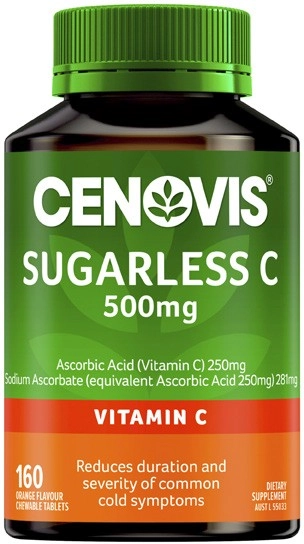 Cenovis Sugarless C 500mg Tablets 160 Pack^