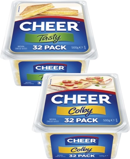 Cheer Cheese Slices 500g