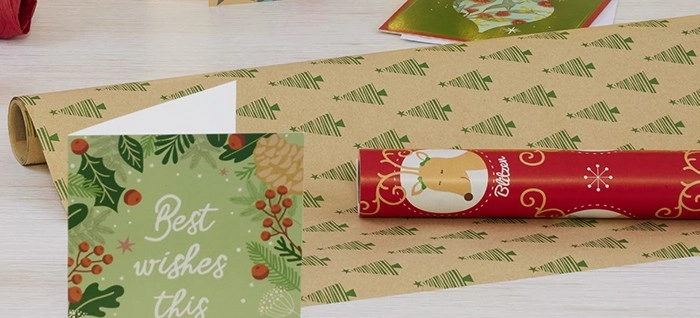 Christmas Kraft Gift Wrap 3m