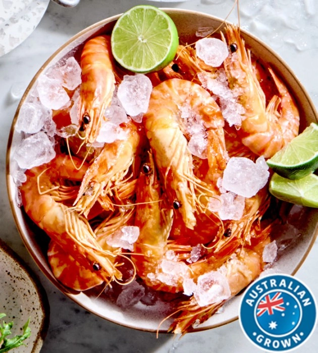 Coles Australian Thawed Cooked Extra Large Black Tiger Prawns