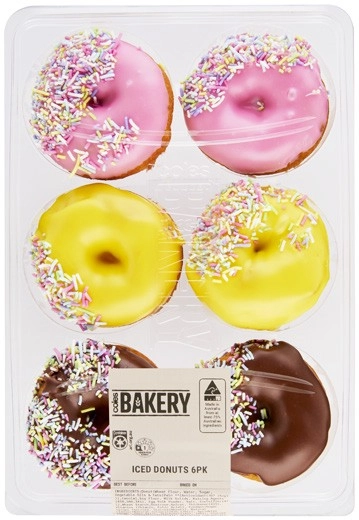 Coles Bakery Iced Donuts 6 Pack