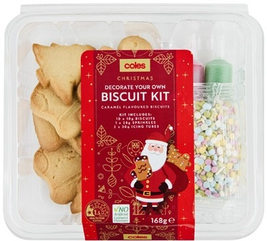 Coles Christmas DIY Biscuit Kit 168g